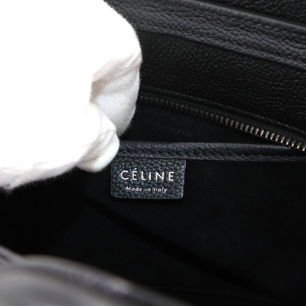 Celine Luggage Nano Shopper 2-way hand/shoulder bag in black leather with sil... - Picture 7 of 10